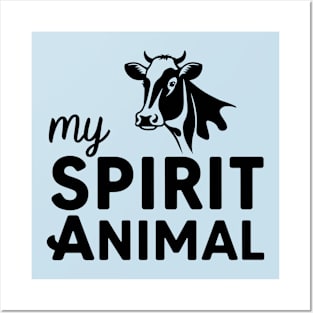 Cow My Spirit Animal Posters and Art